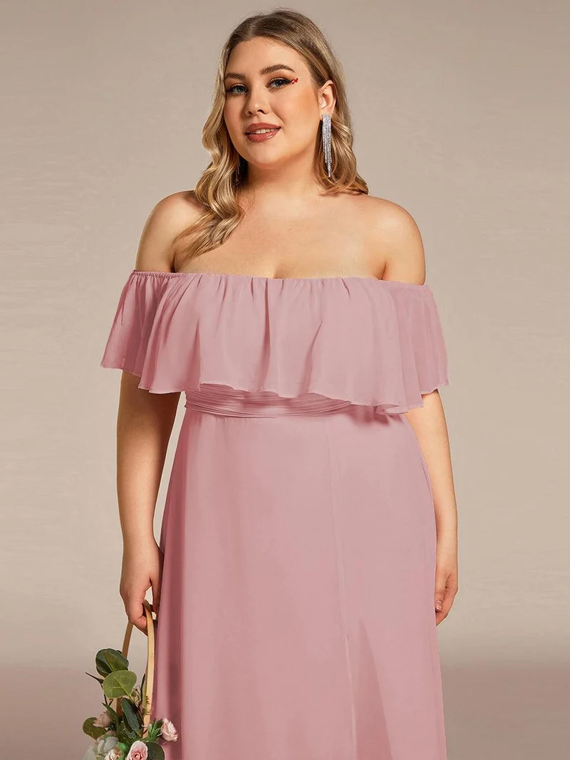 ever ÉMILE|Robe demoiselle d'honneur magnifique longue fendue à épaules dénudées