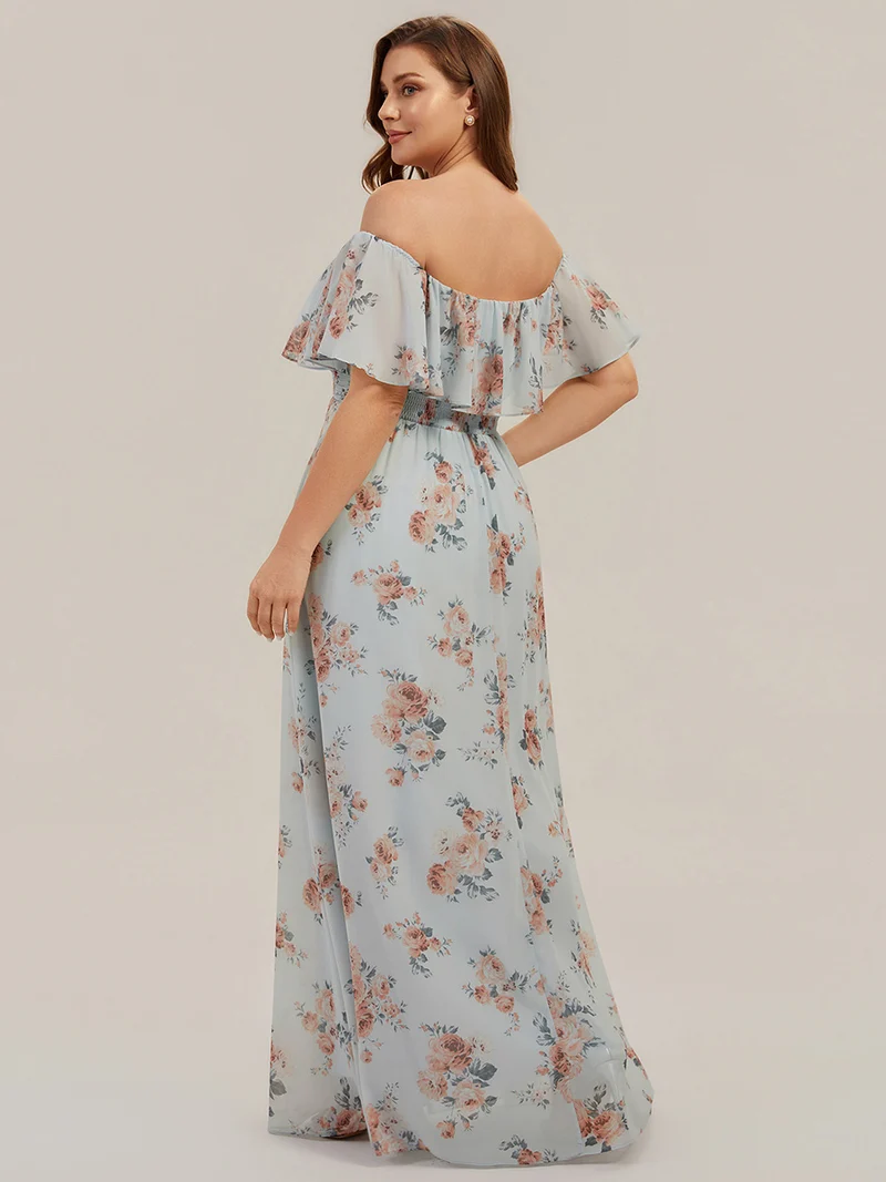 ever ÉMILE|Robe demoiselle d'honneur magnifique longue fendue à épaules dénudées
