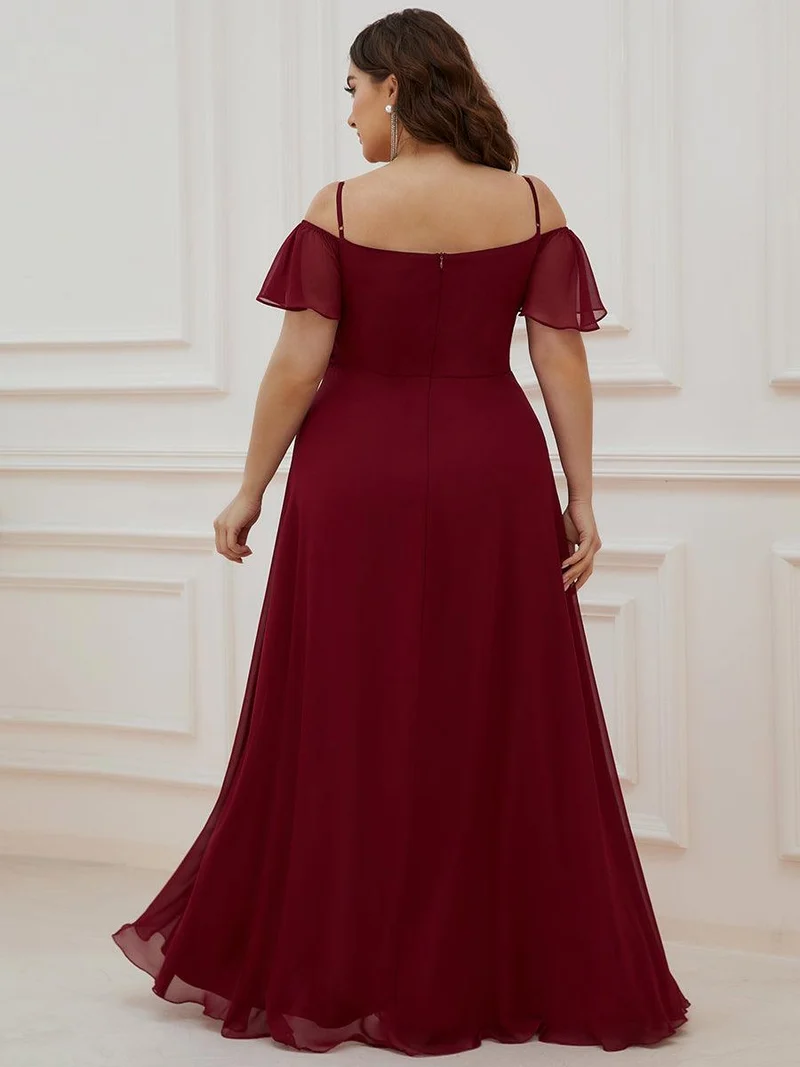 ever REYA|Robe de soirée Fendue à épaules dénudées Encolure en V