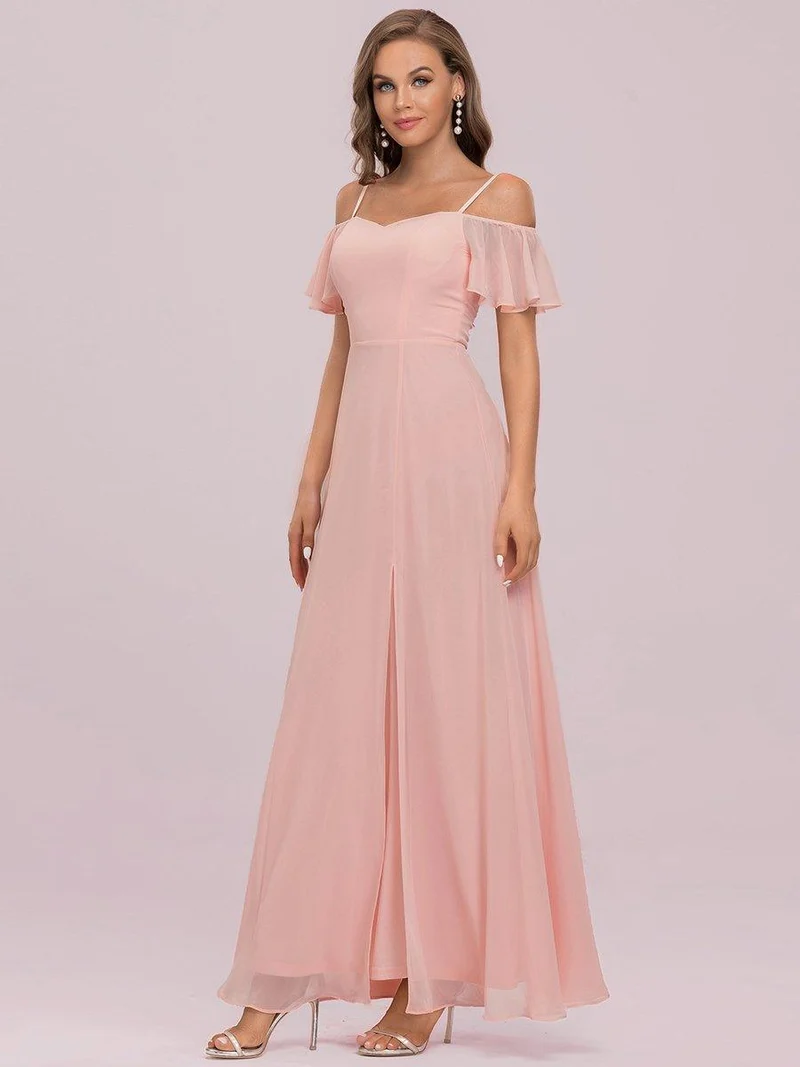 ever REYA|Robe de soirée Fendue à épaules dénudées Encolure en V