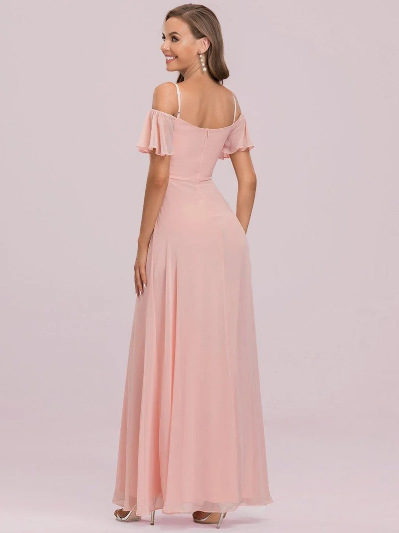 ever REYA|Robe de soirée Fendue à épaules dénudées Encolure en V