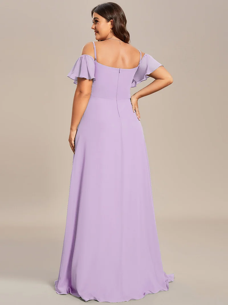 ever REYA|Robe de soirée Fendue à épaules dénudées Encolure en V