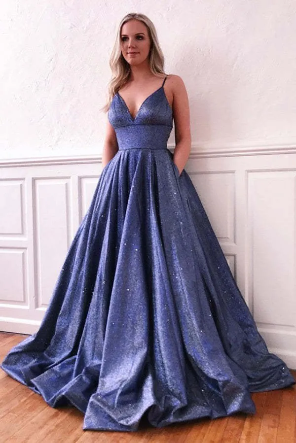 Robe de soirée élégante à bretelles spaghetti et paillettes scintillantes pour bal de fin d'année et occasions spéciales