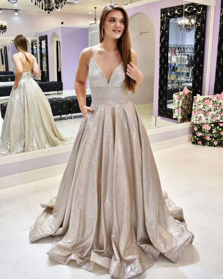 Robe de soirée élégante à bretelles spaghetti et paillettes scintillantes pour bal de fin d'année et occasions spéciales
