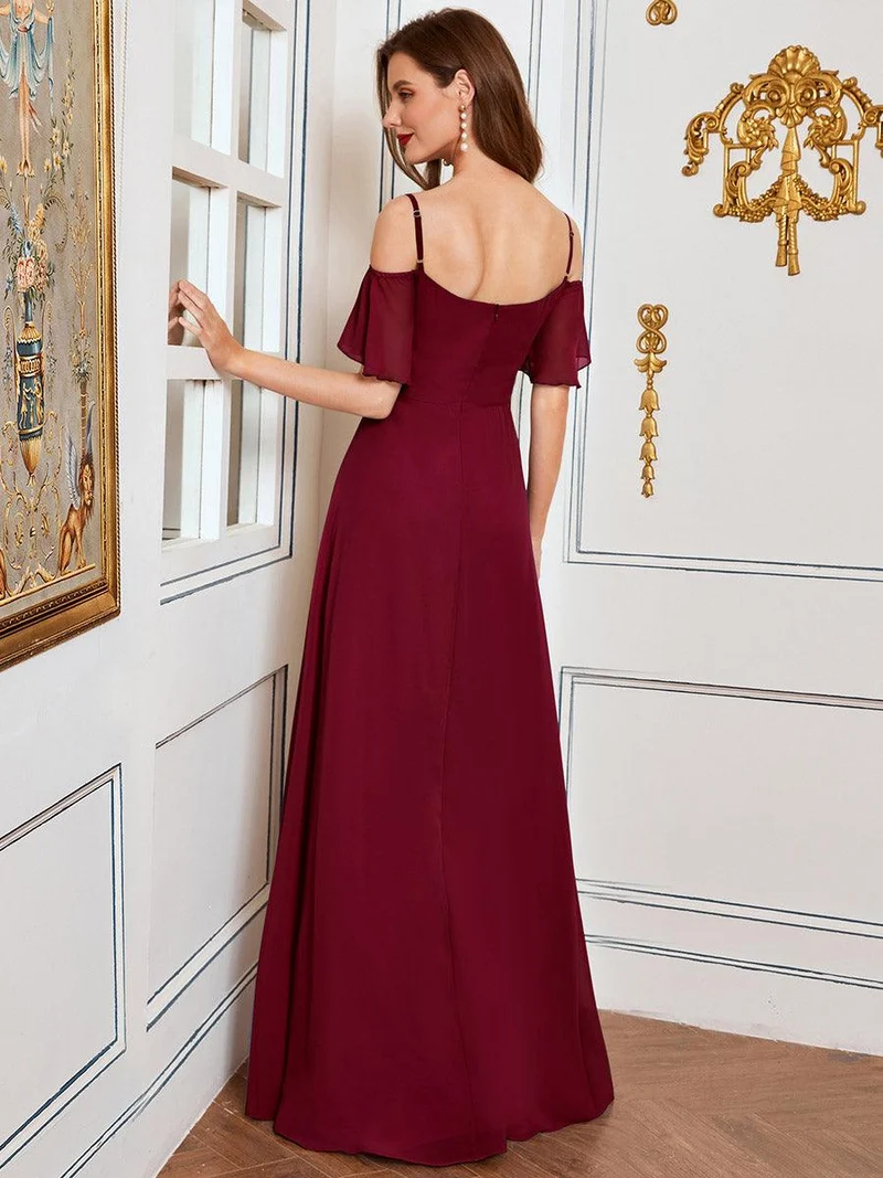 ever REYA|Robe Demoiselle d'Honneur sexy à épaules dénudées et à encolure en V