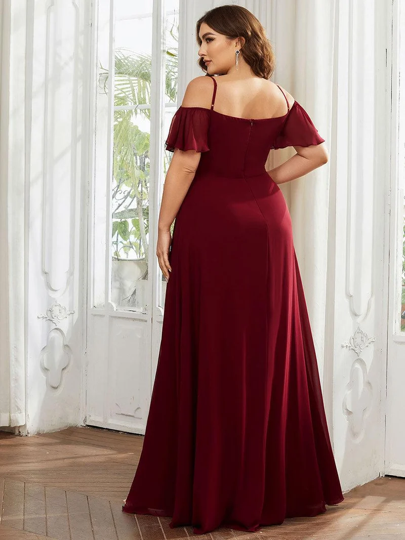 ever REYA|Robe Demoiselle d'Honneur sexy à épaules dénudées et à encolure en V