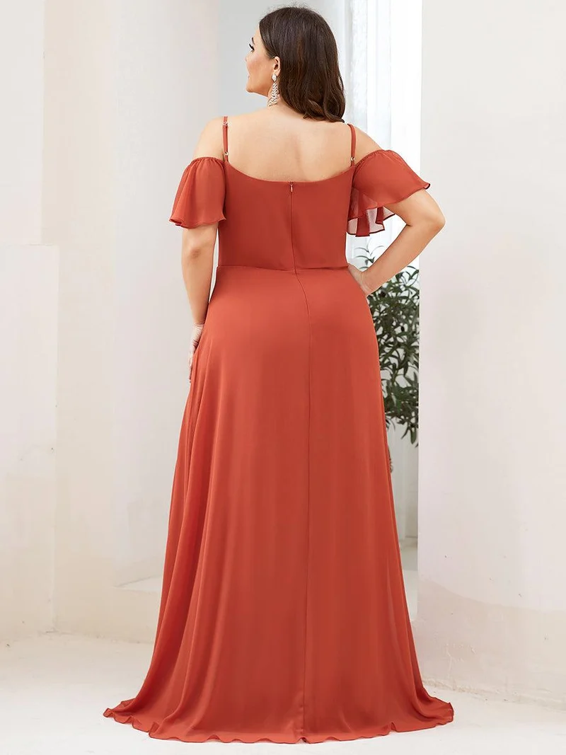 ever REYA|Robe Demoiselle d'Honneur sexy à épaules dénudées et à encolure en V