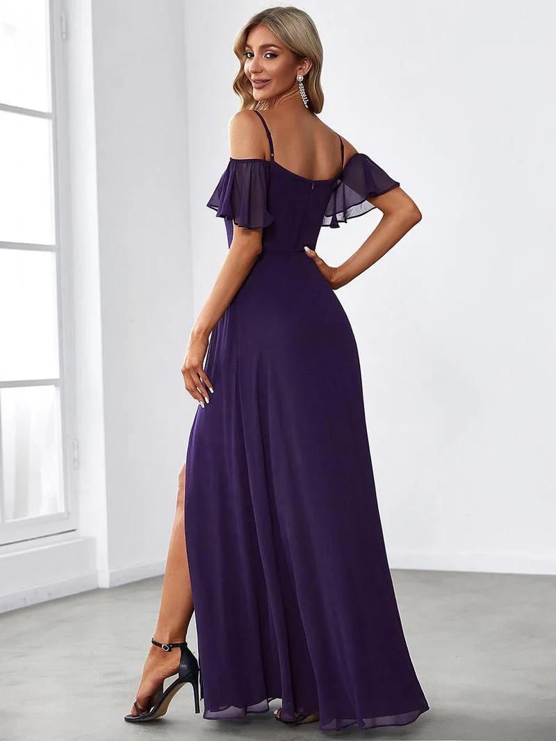 ever REYA|Robe Demoiselle d'Honneur sexy à épaules dénudées et à encolure en V