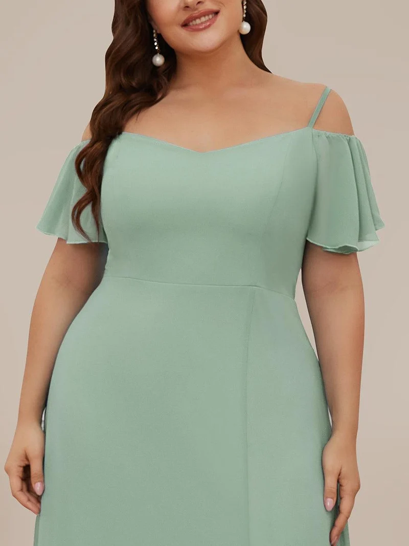 ever REYA|Robe Demoiselle d'Honneur sexy à épaules dénudées et à encolure en V