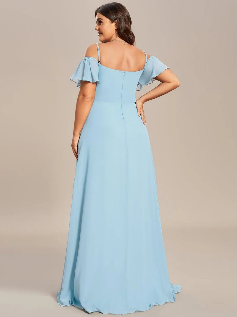 ever REYA|Robe Demoiselle d'Honneur sexy à épaules dénudées et à encolure en V