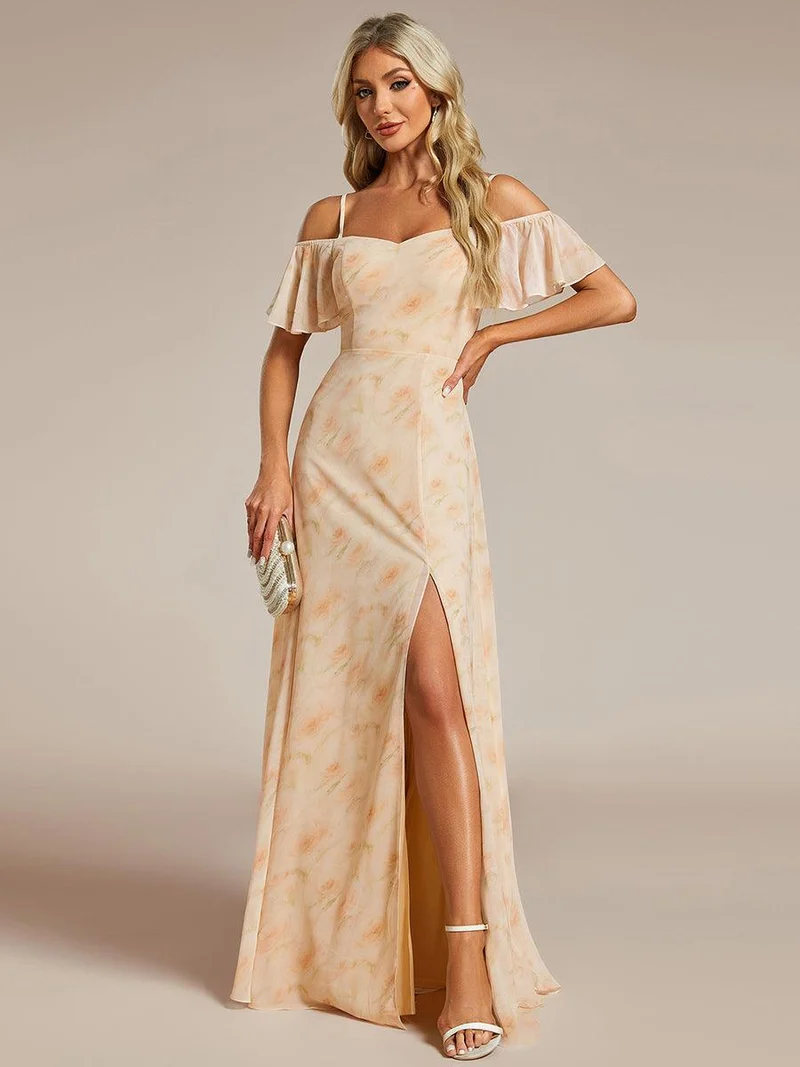 ever REYA|Robe Demoiselle d'Honneur sexy à épaules dénudées et à encolure en V