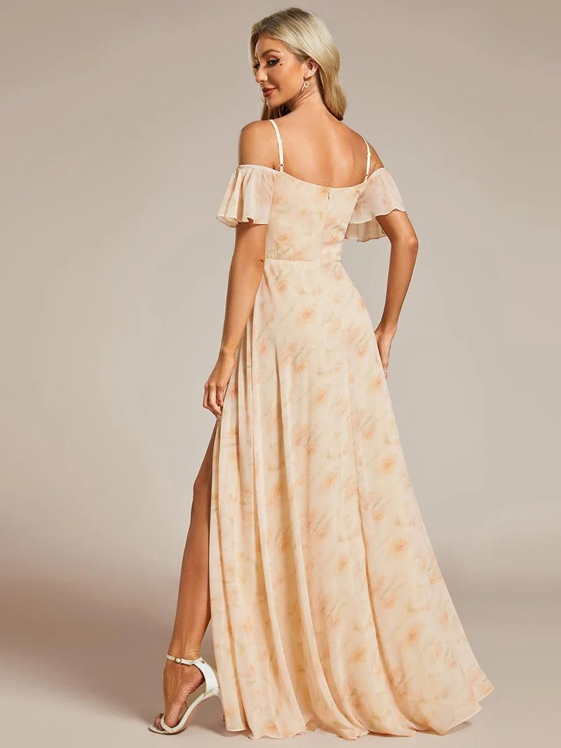 ever REYA|Robe Demoiselle d'Honneur sexy à épaules dénudées et à encolure en V