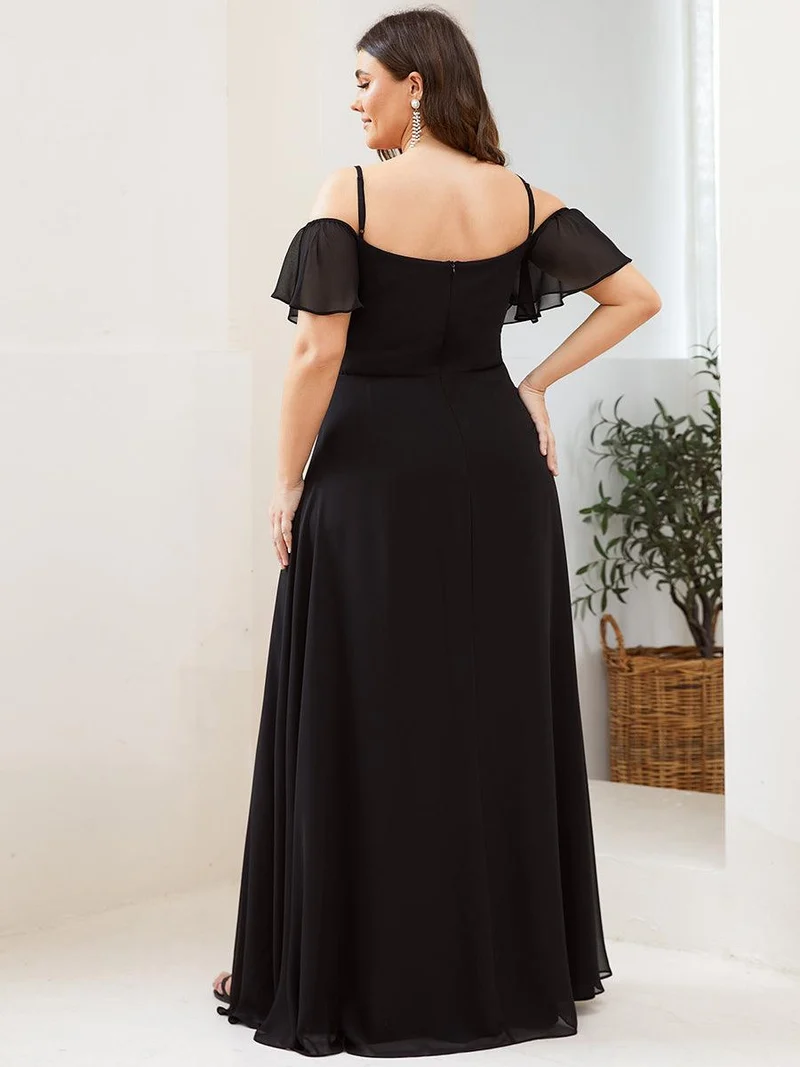 ever REYA|Robe Demoiselle d'Honneur sexy à épaules dénudées et à encolure en V
