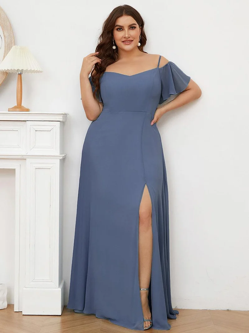 ever REYA|Robe Demoiselle d'Honneur sexy à épaules dénudées et à encolure en V