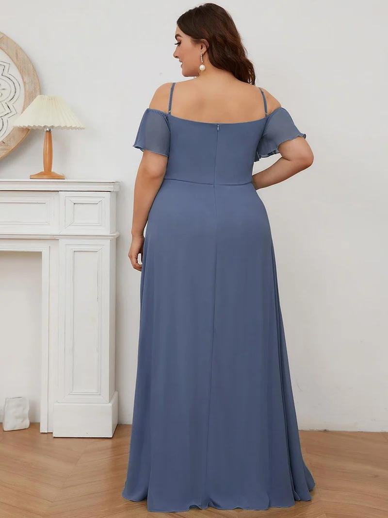 ever REYA|Robe Demoiselle d'Honneur sexy à épaules dénudées et à encolure en V