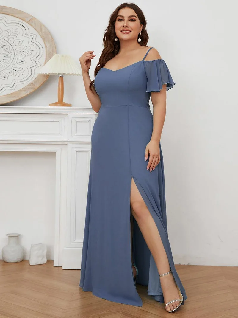 ever REYA|Robe Demoiselle d'Honneur sexy à épaules dénudées et à encolure en V