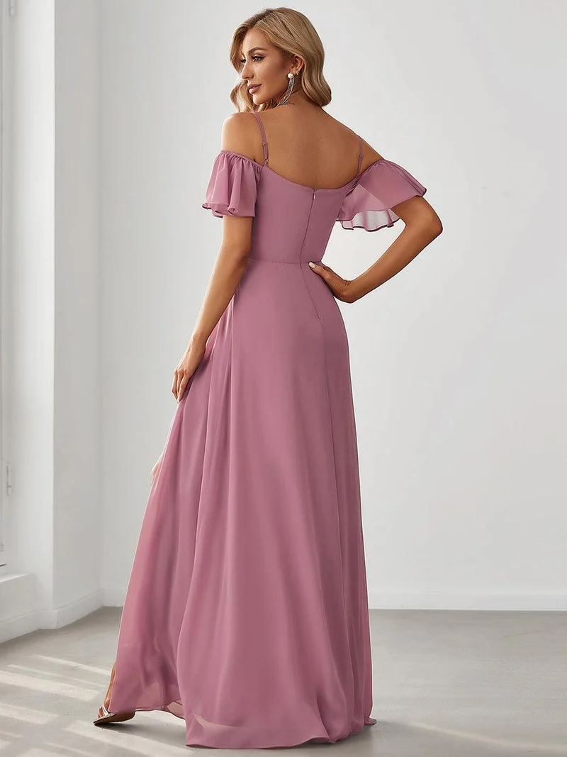 ever REYA|Robe Demoiselle d'Honneur sexy à épaules dénudées et à encolure en V