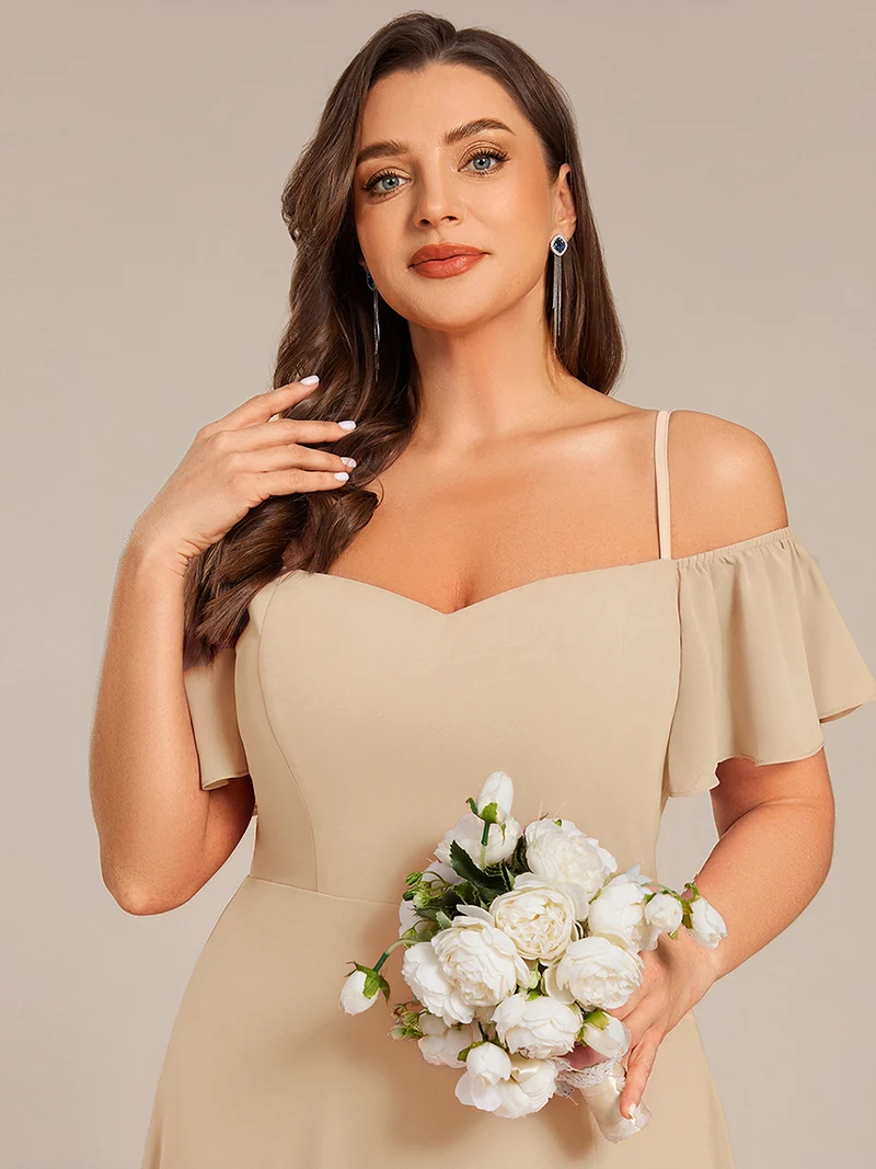 ever REYA|Robe Demoiselle d'Honneur sexy à épaules dénudées et à encolure en V