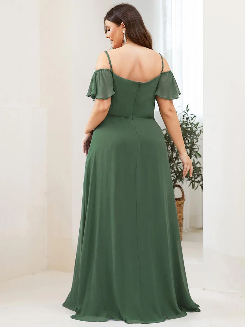 ever REYA|Robe Demoiselle d'Honneur sexy à épaules dénudées et à encolure en V