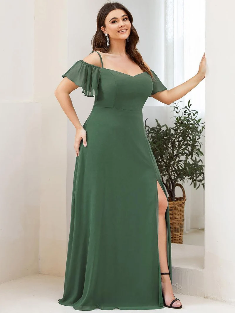 ever REYA|Robe Demoiselle d'Honneur sexy à épaules dénudées et à encolure en V