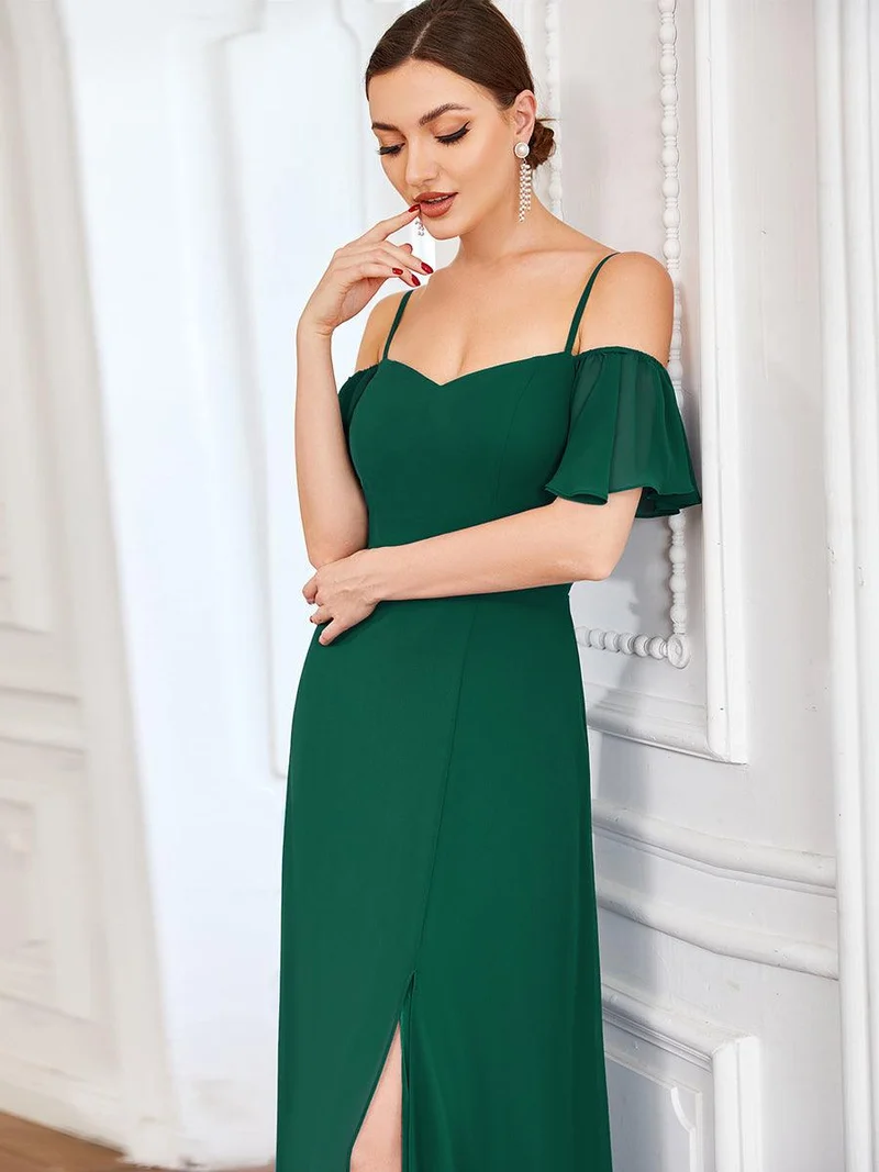 ever REYA|Robe Demoiselle d'Honneur sexy à épaules dénudées et à encolure en V