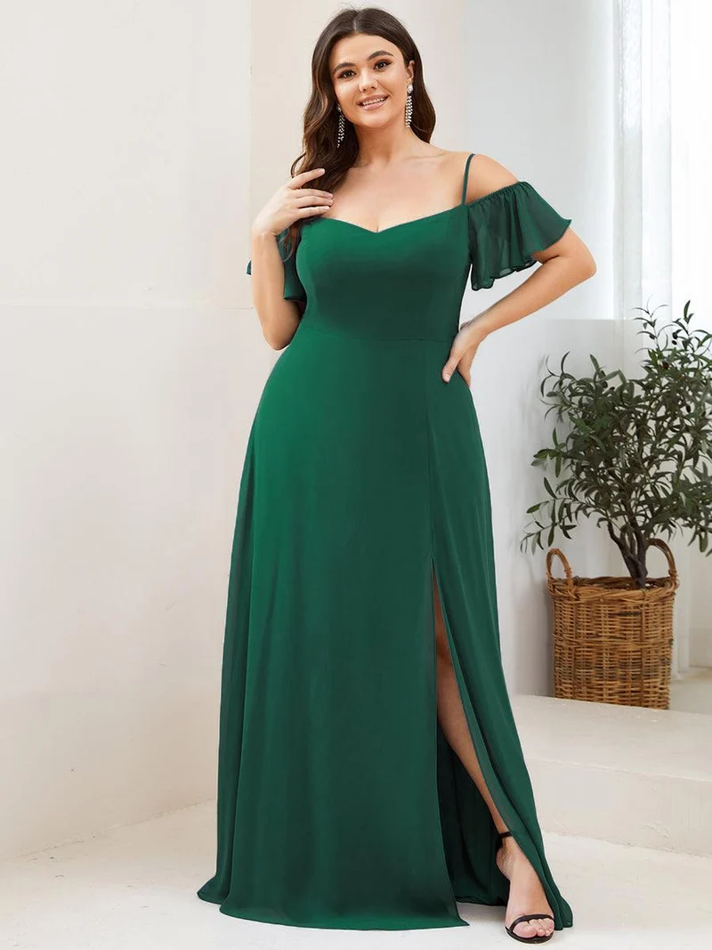 ever REYA|Robe Demoiselle d'Honneur sexy à épaules dénudées et à encolure en V