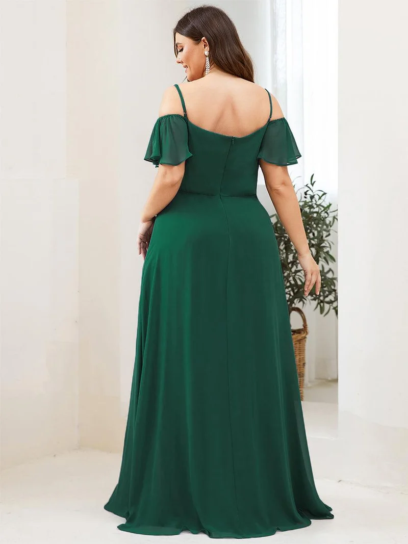 ever REYA|Robe Demoiselle d'Honneur sexy à épaules dénudées et à encolure en V