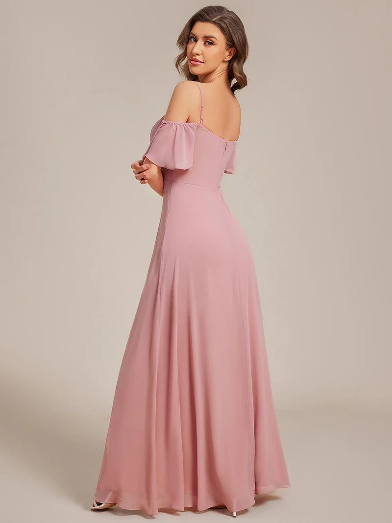 ever REYA|Robe Demoiselle d'Honneur sexy à épaules dénudées et à encolure en V