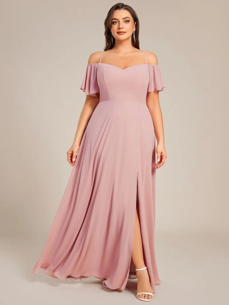 ever REYA|Robe Demoiselle d'Honneur sexy à épaules dénudées et à encolure en V