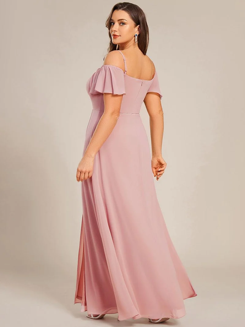 ever REYA|Robe Demoiselle d'Honneur sexy à épaules dénudées et à encolure en V