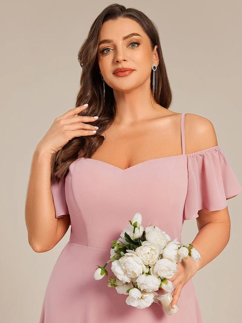 ever REYA|Robe Demoiselle d'Honneur sexy à épaules dénudées et à encolure en V