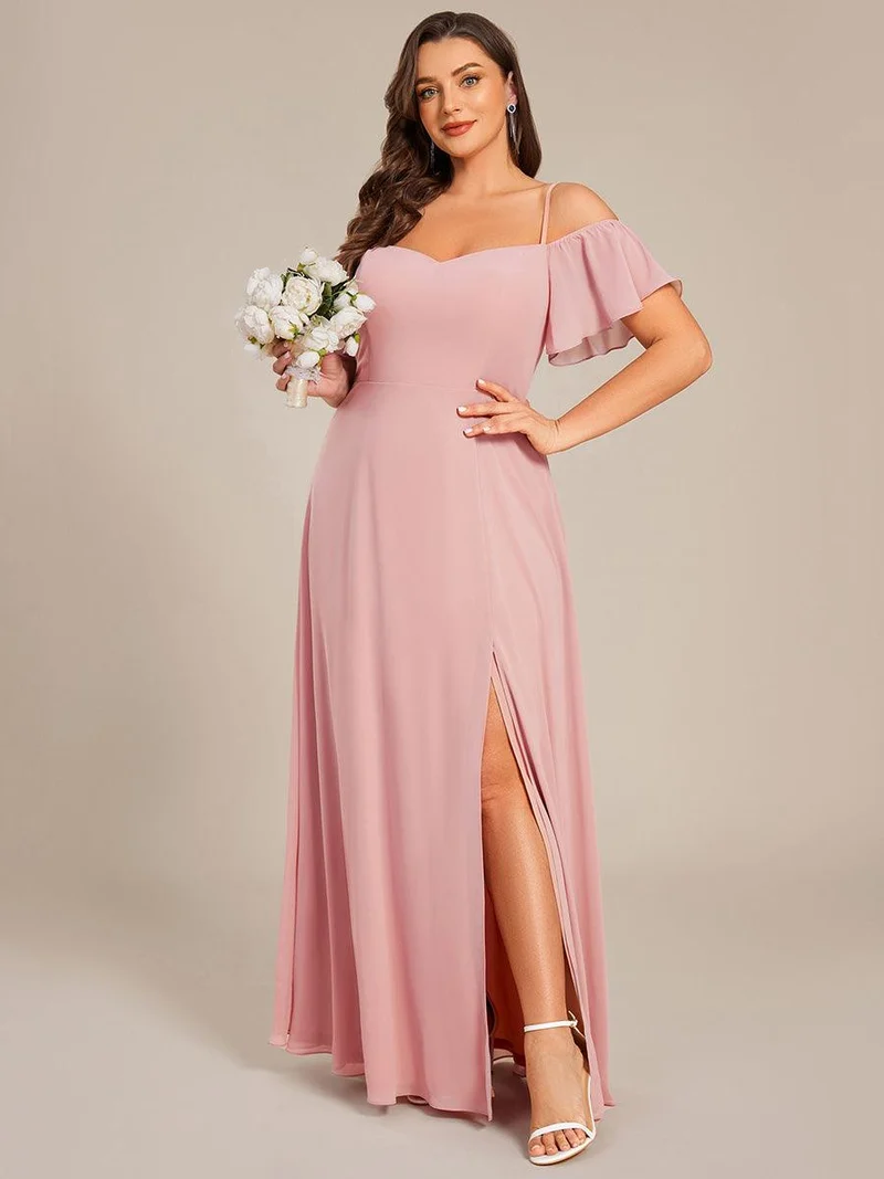 ever REYA|Robe Demoiselle d'Honneur sexy à épaules dénudées et à encolure en V