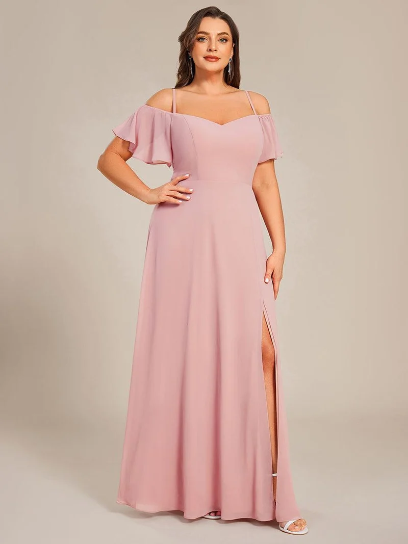 ever REYA|Robe Demoiselle d'Honneur sexy à épaules dénudées et à encolure en V