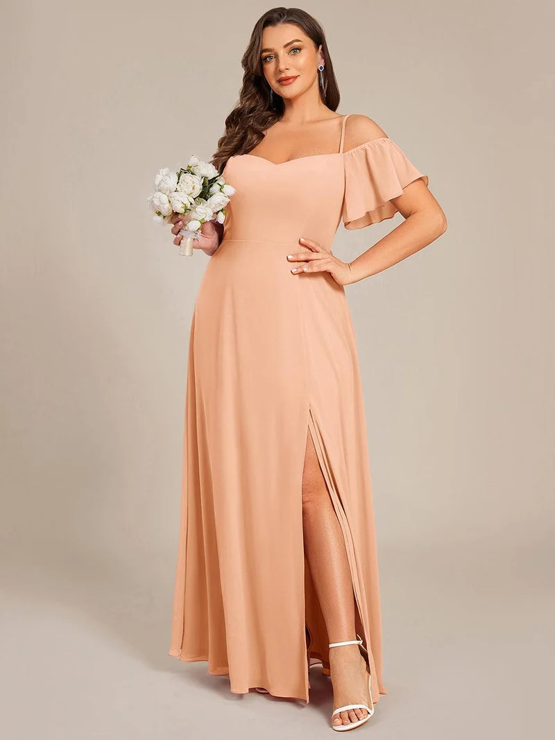 ever REYA|Robe Demoiselle d'Honneur sexy à épaules dénudées et à encolure en V