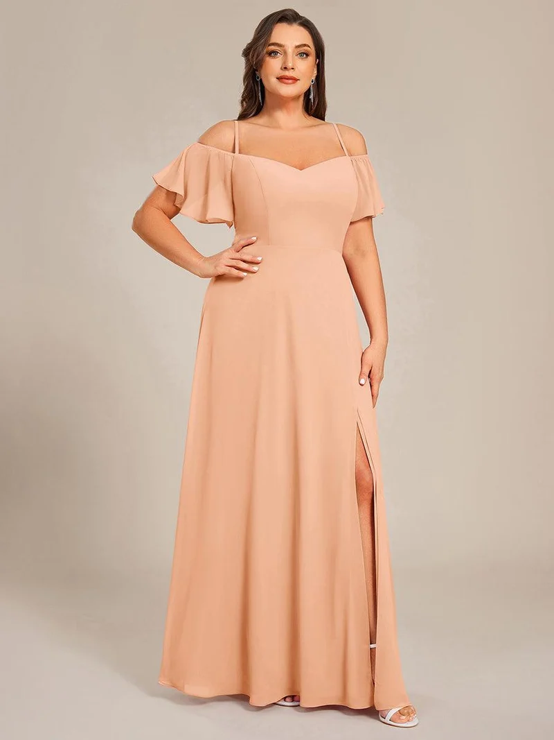 ever REYA|Robe Demoiselle d'Honneur sexy à épaules dénudées et à encolure en V