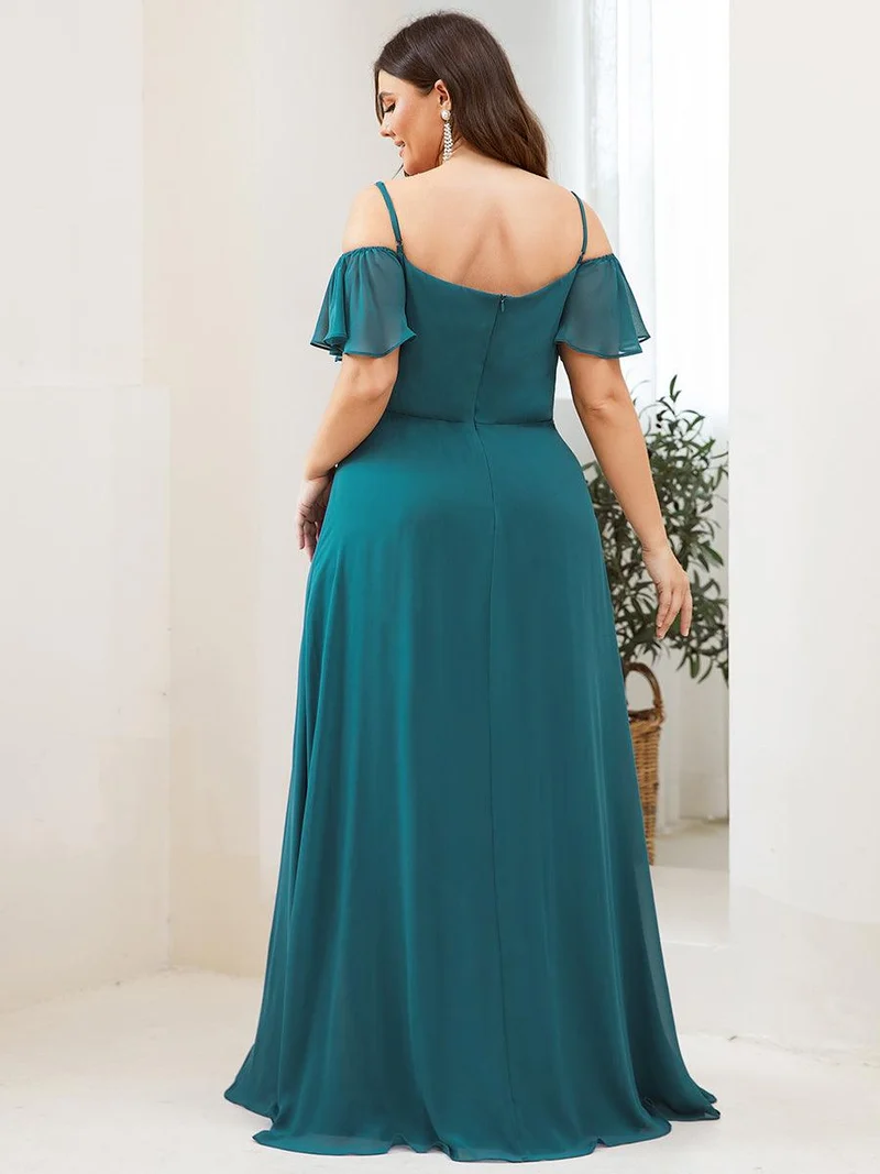 ever REYA|Robe Demoiselle d'Honneur sexy à épaules dénudées et à encolure en V