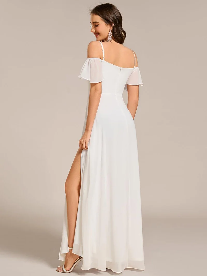 ever REYA|Robe Demoiselle d'Honneur sexy à épaules dénudées et à encolure en V