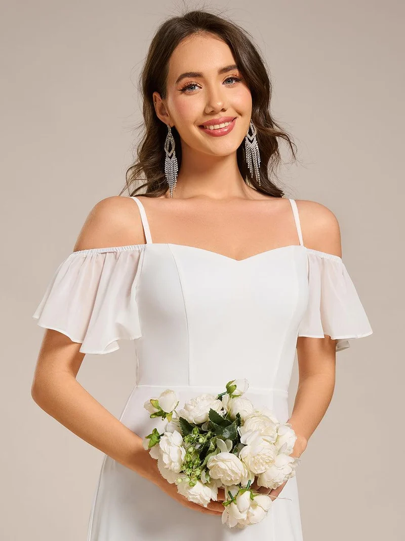 ever REYA|Robe Demoiselle d'Honneur sexy à épaules dénudées et à encolure en V