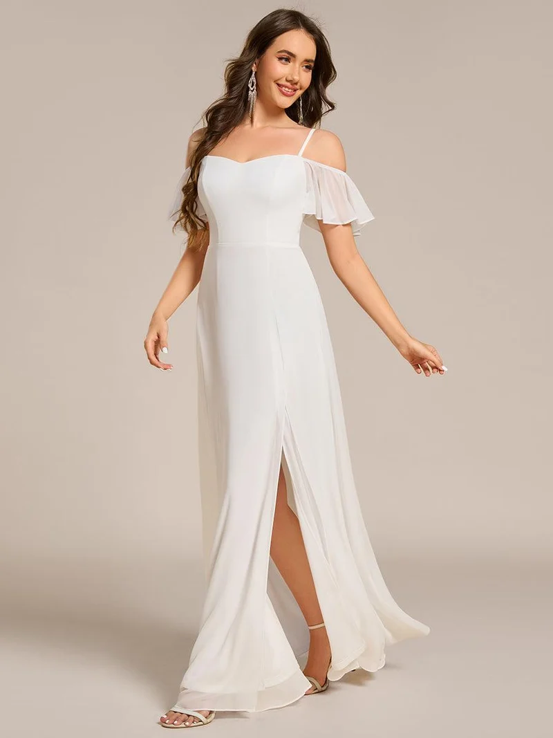 ever REYA|Robe Demoiselle d'Honneur sexy à épaules dénudées et à encolure en V