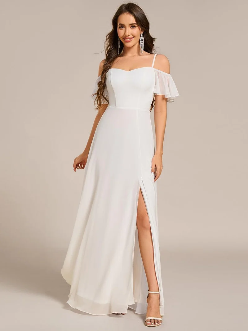 ever REYA|Robe Demoiselle d'Honneur sexy à épaules dénudées et à encolure en V