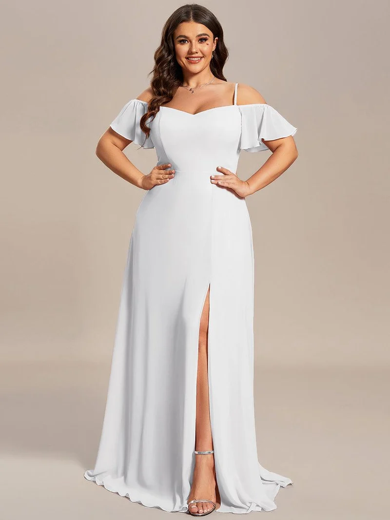 ever REYA|Robe Demoiselle d'Honneur sexy à épaules dénudées et à encolure en V