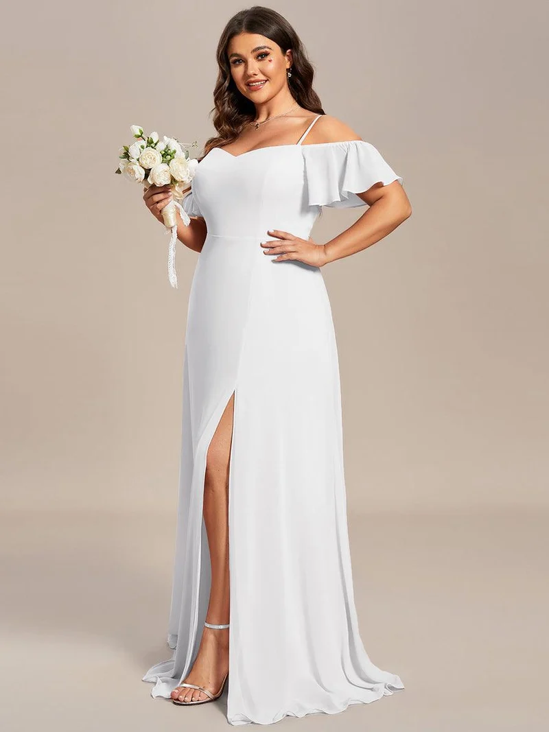 ever REYA|Robe Demoiselle d'Honneur sexy à épaules dénudées et à encolure en V
