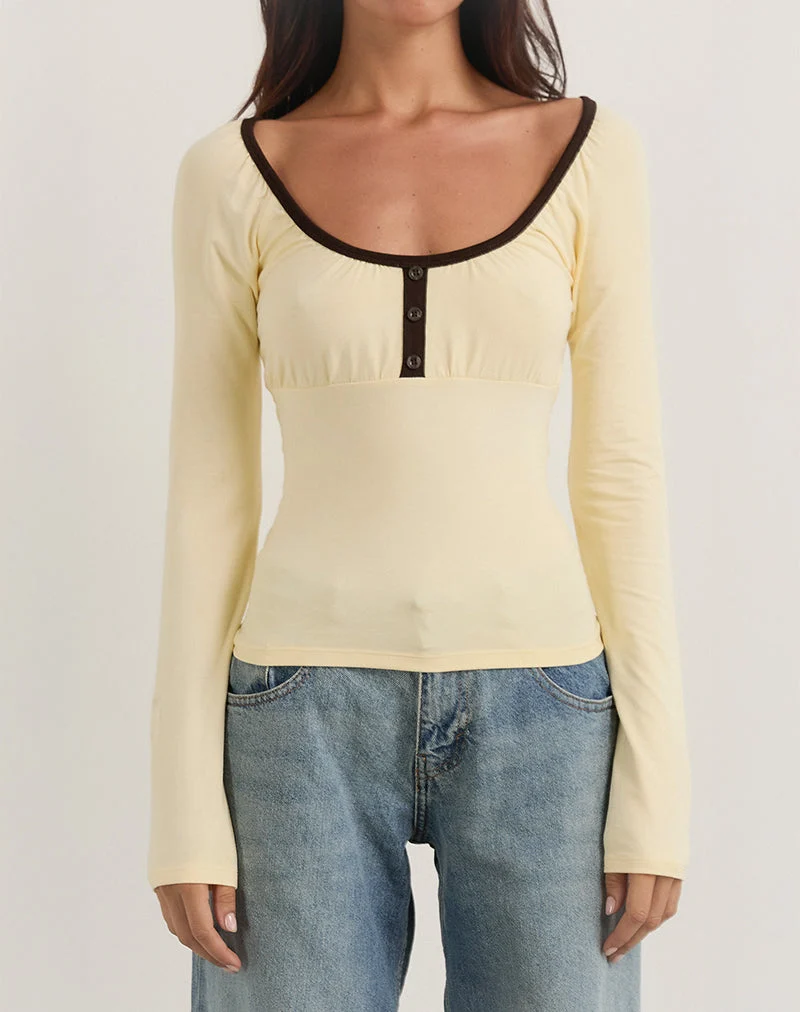 Shou Top au babeurre avec reliure brune