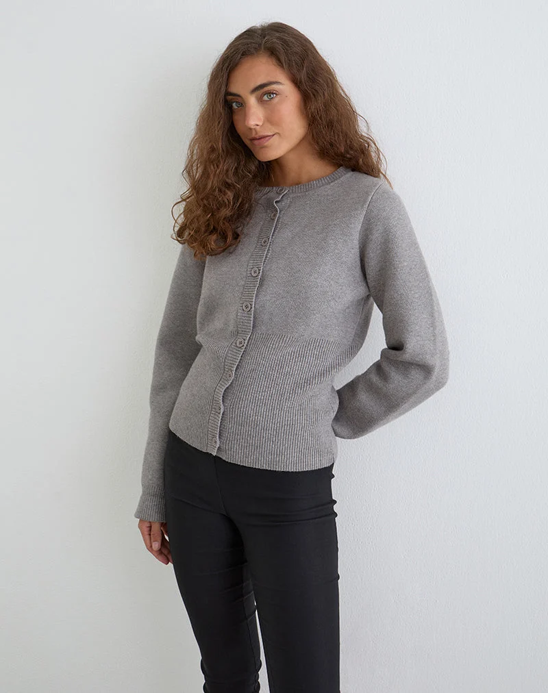 Cardigan à manches longues Subra en gris