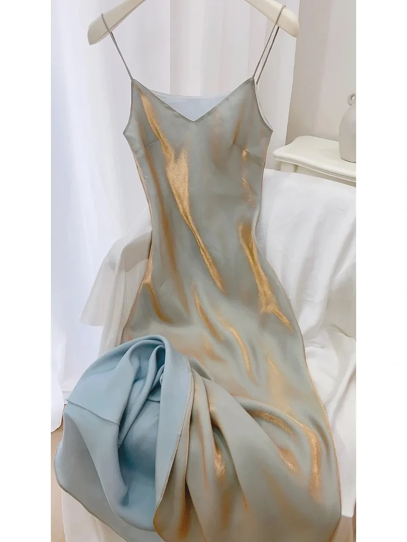 Robe longue naturelle entièrement doublée