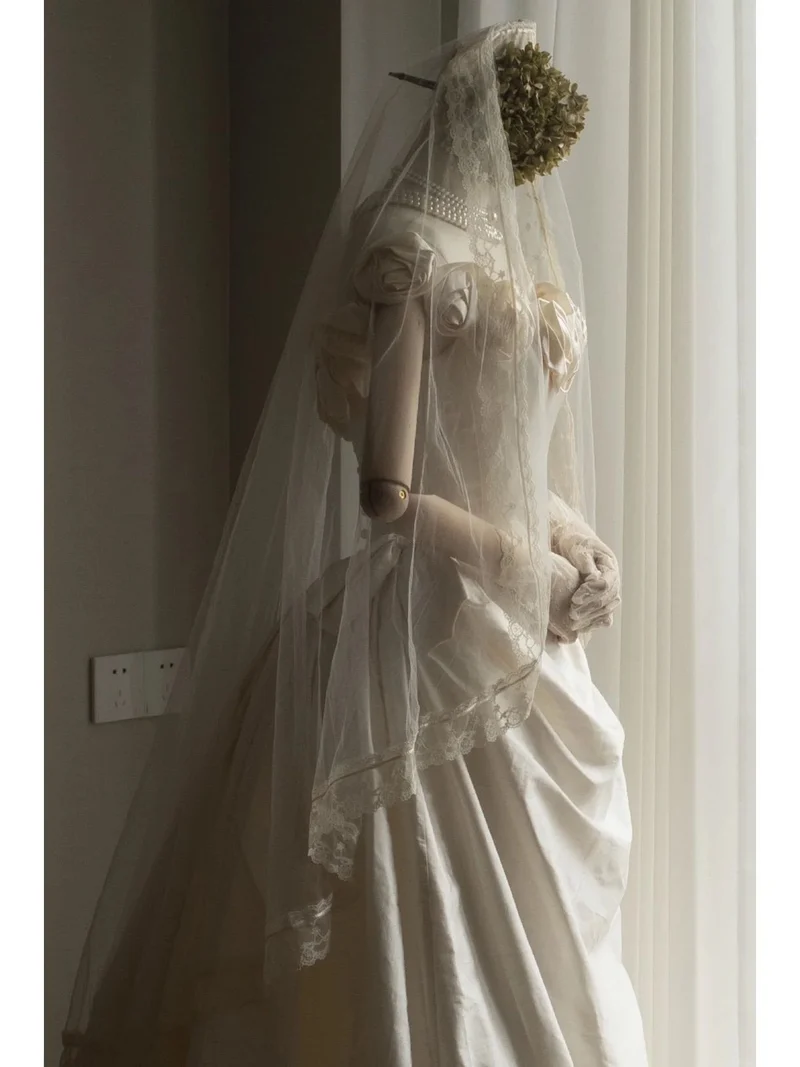 Robe de mariée en soie à fleurs roses, style vintage, robe de bal