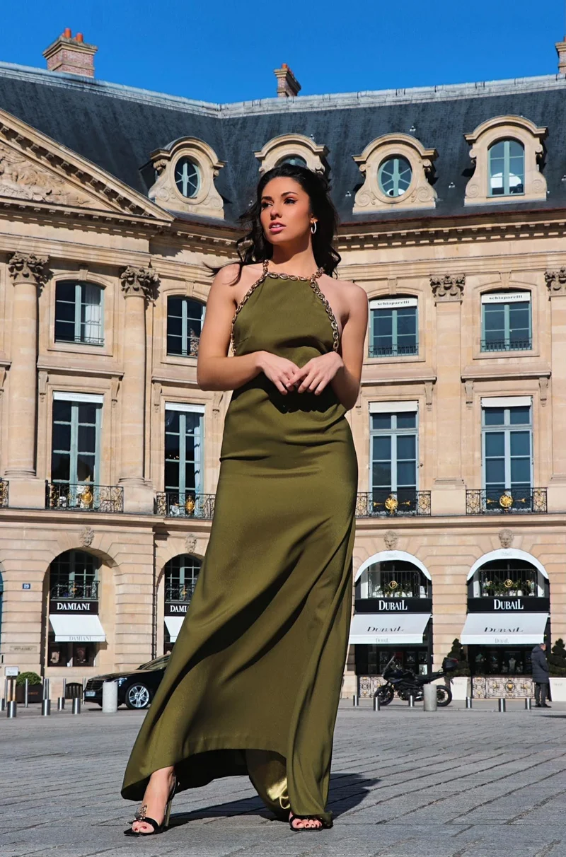 Vente Robe San Marco kaki