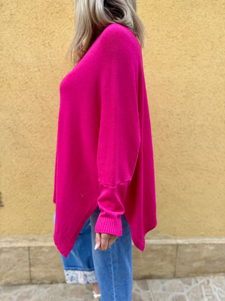 Gilet méga loose Marco étoile fuchsia