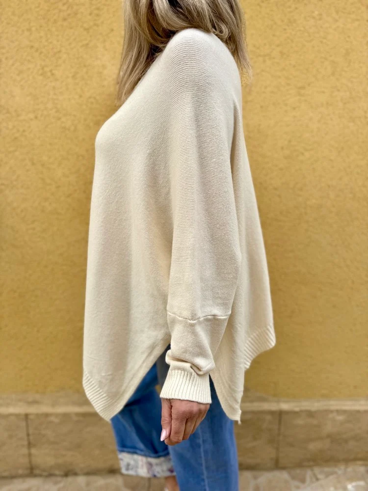 Gilet méga loose Marco étoile crème