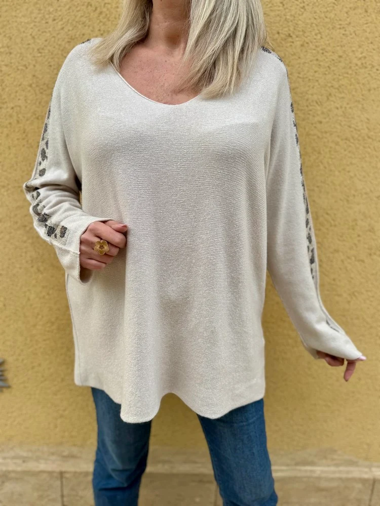 Pull Alonzo beige clair
